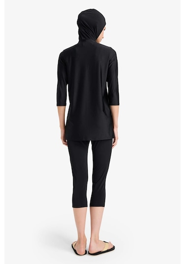 DeFacto Regular Fit 4'lü Hızlı Kuruyan Burkini Tesettür Basic Düz Mayo Takım E3513AX25HSBK81 DeFacto Regular Fit 4'lü Hızlı Kuruyan Burkini Tesettür Basic Düz Mayo Takım E3513AX25HSBK81