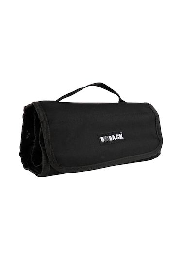 Multi Kalem Kutusu 4 Şeffaf Fermuarlı Bölüm Roll Case Siyah Siyah