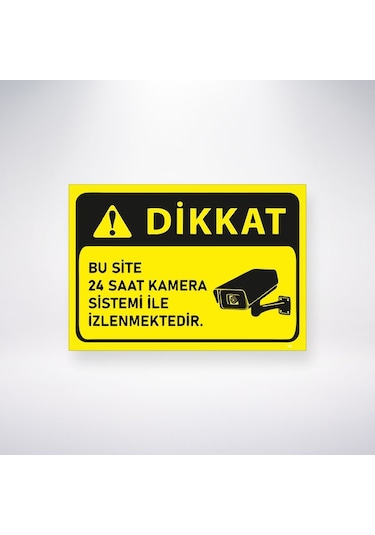 Bu Site 24 Saat Kamera İle İzlenmektedir 21x28 Arkası Sticker
