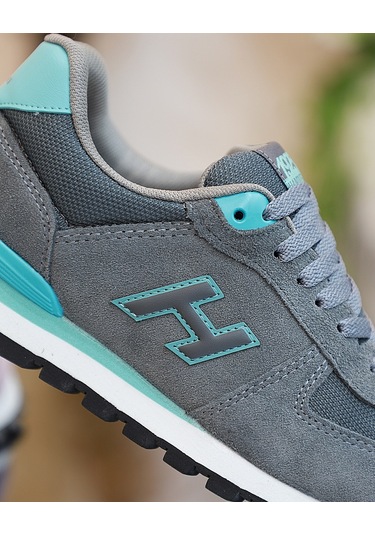 1743-peru Hakiki Deri Anatomik Eva Tabanlı Unisex Sneak Gri Turkuaz Çok Renkli