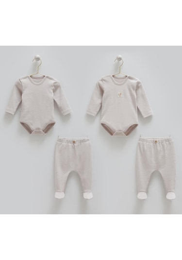 Caramell %100 Pamuk Hello Forest 4'lü Body Pantolon Set Crml.bpe1959 Gri Caramell %100 Pamuk Hello Forest 4'lü Body Pantolon Set Crml.bpe1959 Gri