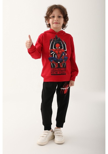 Spider Man D4830-3 Çocuk  Kırmızı Eşofman Takımı