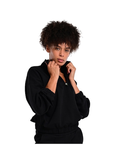 Sportive Burgos Kadın Siyah Günlük Stil Sweatshirt 24kk012-syh 1656579 SiYAH