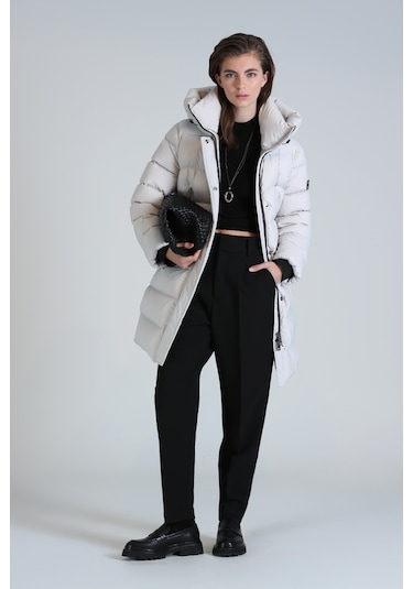 Lufian Olıvıa Kaz Tüyü Kadın Mont Taş Taş 122120034100190 Taş