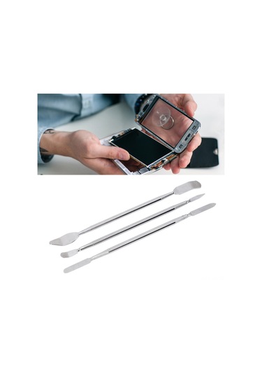 Folinda Stainless Steel Çözme Çubuğu Seti - 3'lü Çift Uçlu, Kaymazsız Kolu, Ev Aletleri Ve Elektronik Tamiri İçin Tamir Aracı