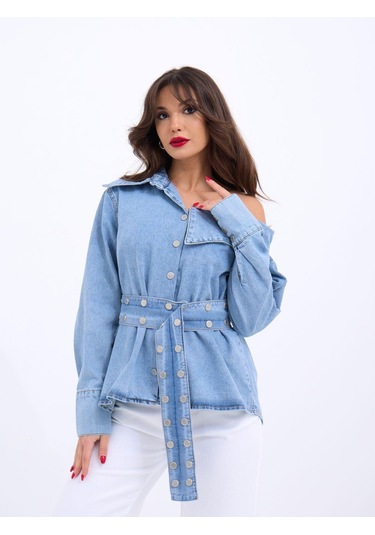 7308 Kot Gömlek-mavi Mavi