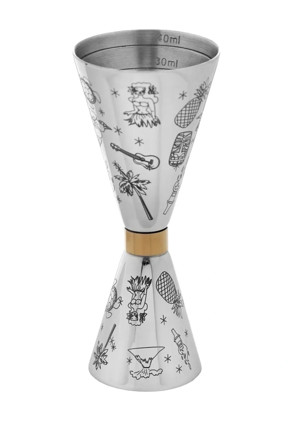 Olin & Korr Tikalı Ve Oymalı Jigger Bar Mıhvası 25/50ml "tiki" Kazığı 156511112