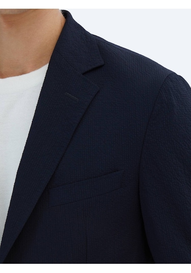 Kip Lacivert Desenli Modern Fit Takım Elbise Lacivert
