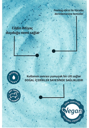 Lucille %100 Vegan Blueberry Aromalı Vücut Scrub 250 ML