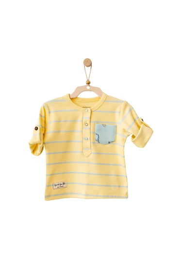 Andywawa Erkek Bebek Cepli Sarı Tişört Ac21510r 001