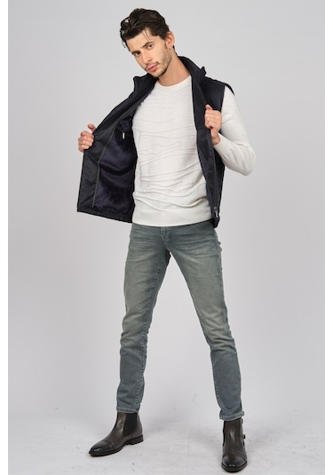 Daynax Erkek Içi Kürklü Cep Detaylı Yelek 492913 Lacivert Lacivert