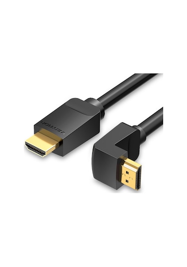 Shineyee Vention Hdmı 2.0 270 Derece Dirsekli Kablosu 4k 60hz 3d Ses-video Senkronizasyonlu 2m Pvc Koruyucu Ekran Bağlantı Kablosu