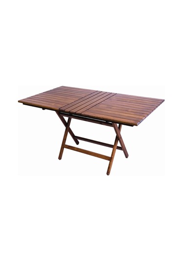 Ürgüp Katlanır Ahşap Bahçe Balkon Seti: 80X160 Masa + 4 Sandalye