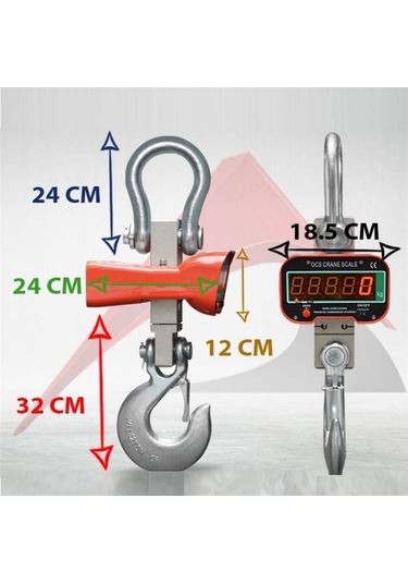 Desis Ocs-a Dijital Vinç Baskülü - Hassasiyet 5 KG. Max 10 Ton