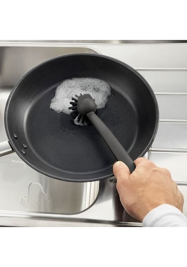 Ikea Rinnig 29 CM Vantuzlu Bulaşık Fırçası Siyah