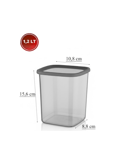 42'li Set Premium Saklama Kabı Şeffaf - Gri