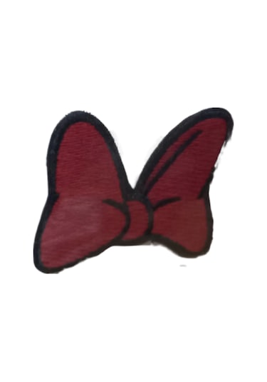 Aplike Ütü İle Yapışan Küçük Kelebek Kırmızı Arma 3x2 Cm