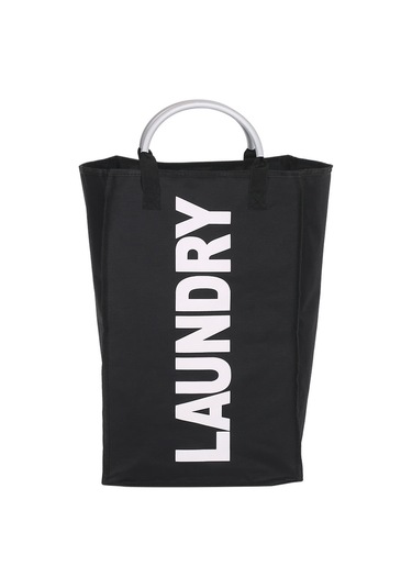 Cbtx Pratik Katlanabilir Çamaşır Torbası Kirli Giysileri Yıkama Çamaşır Sepeti Alaşım Saplı - Siyah Diğer