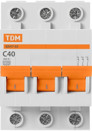 Tdmelectric Otomatik Şalter Modüler 3 Kutuplu 40a Tip C 272789222