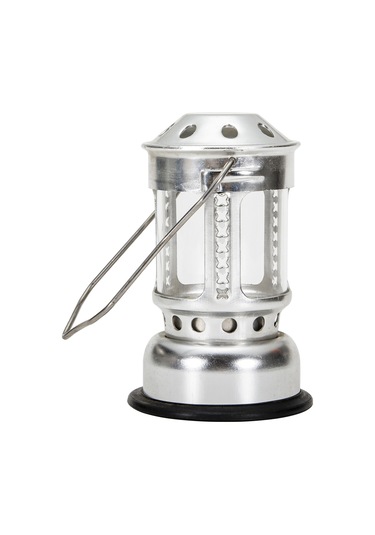 Gümüş Taşınabilir Mum Fener Gece Balıkçılığı Asılı Açık Kamp Y27407s-2 Gümüş Gümüş