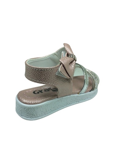 Ortopedikal Grafen Kız Çocuk Sandalet Taşlı Şeffaf Abiye Fantazi (539002790) Pudra