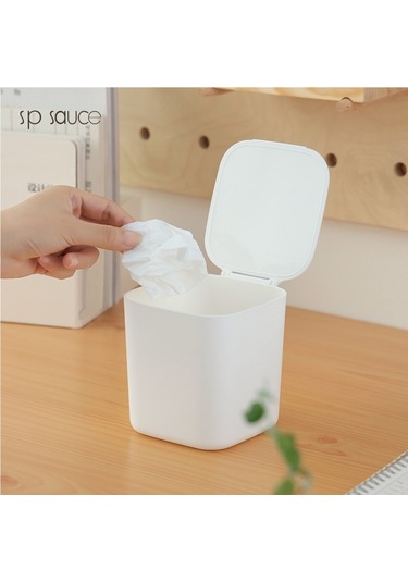 Pazly--masaüstü Ev Tipi Kapaklı Çöp Kutusu