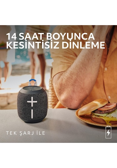 Ultimate Ears Wonderboom 4 Taşınabilir Su Geçirmez Bluetooth Hoparlör, Büyük Bas Ve 360 Derece Ses - Mor