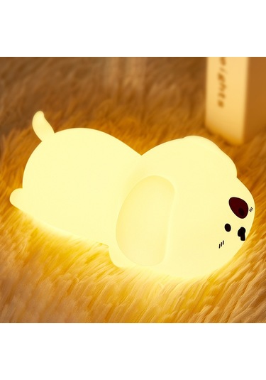 Cbtx Sevimli Köpek Dokunmatik Gece Lambası Yatak Odası Dekorasyon Led Işık Usb Şarj Başucu Musluk Lambası