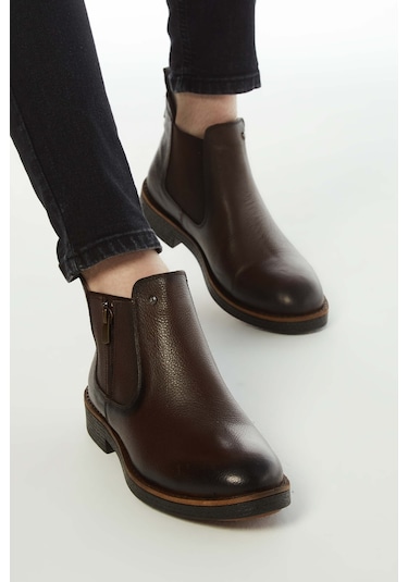 Tamer Tanca Erkek Hakiki Deri Kahverengi Floter Casual Bot 572 1727 B ERK BOT Kahverengi