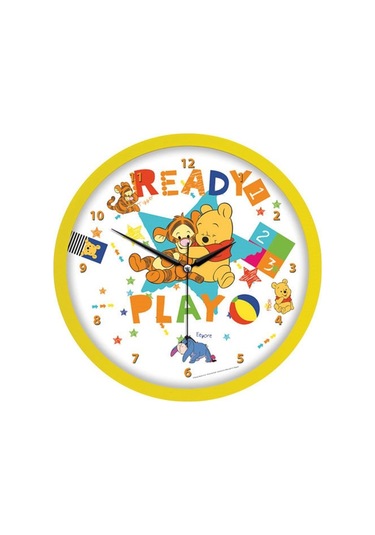 Ykc Winnie The Pooh Çocuk Odası Duvar Saati-Lisanslı Çok Renkli