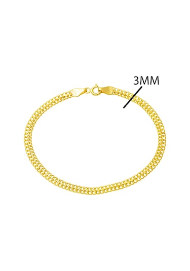 Bilezikci Örme Zincirli 14 Ayar Altın Bileklik BLISY14K21048 Sarı Altın