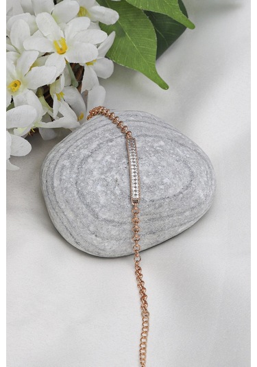 Mrs Flower Xupıng Taş Detaylı Bileklik Rose Gold