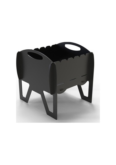 Mini Kamp Mangalı Portatif Taşınabilir Siyah