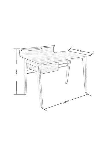 U-Turn Çalışma Masası - Ceviz