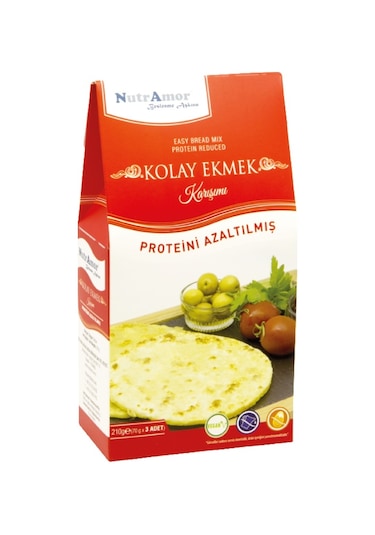 NurtAmor Glutensiz Düşük Proteinli Kolay Ekmek Karışımı 210 G