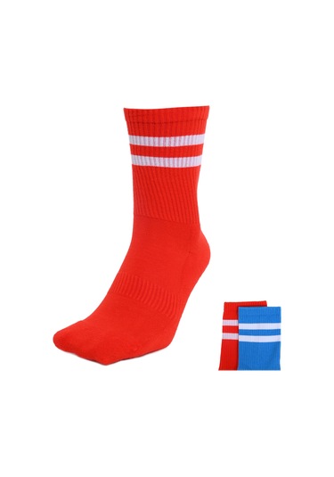 Rayas Unisex Çok Renkli Günlük Stil 2'li Çorap 24ka03-flame/divablue 1665980 Çok Renkli