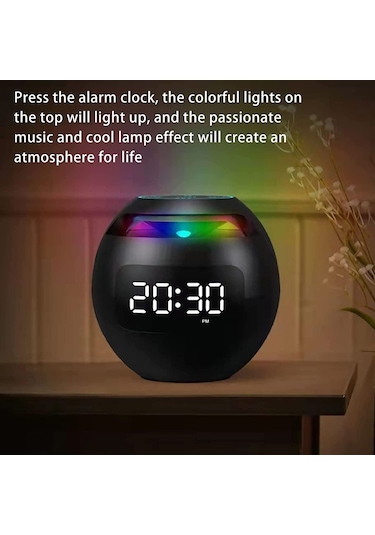 Butu G-90S Çalar Saat FM Radyo Akıllı Subwoofer Taşınabilir Kablosuz Bluetooth Hoparlör