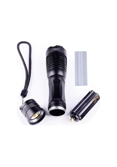 Valkyrie Çift Işık Dual Uv Mor Işık Ve Xml-t6 2000 Lümens El Feneri Siyah
