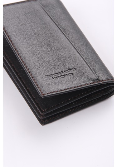Ancora Leather Hakiki Deri Minimal Kartlık-26206 Kahve