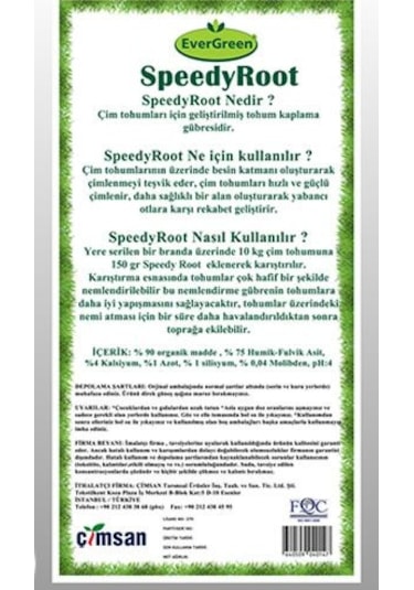Tohum Kaplama Gübresi Speedy Root 1 Paket