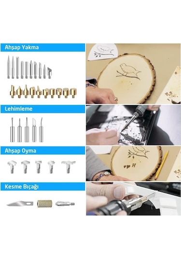 Rox Wood 0143 Pro Ahşap Yakma Ve Hobi Seti 60 Watt - 46 Parça