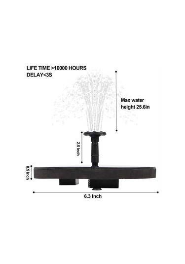 Kangvka Güneş Enerjili Süzgün Kuş Yıkama Su Fırtınası - Bahçe Havuzu Teras İçin Akıcı Su Sistemi