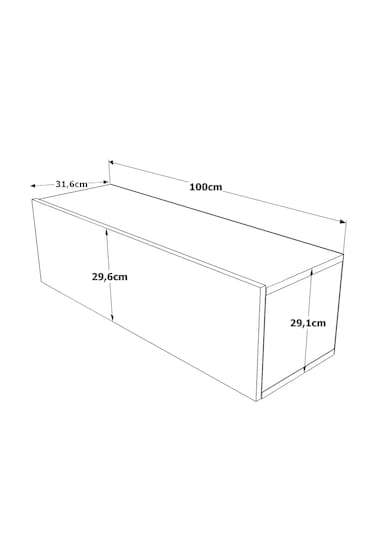 Robin Home Lia Hol Antre Dresuar Duvara Monte Kapaklı 100cm Çam-beyaz Beyaz
