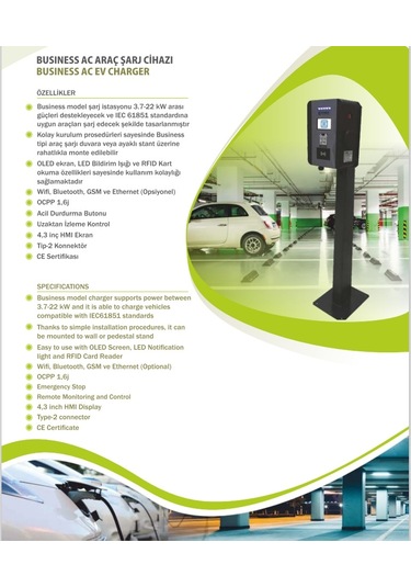 Pwr Busıness Evc 22 Kw Type2 Kablolu