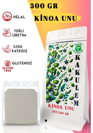 Kakulem Glutensiz Sertifikalı Beyaz Kinoa Unu Tozu 500 Gr