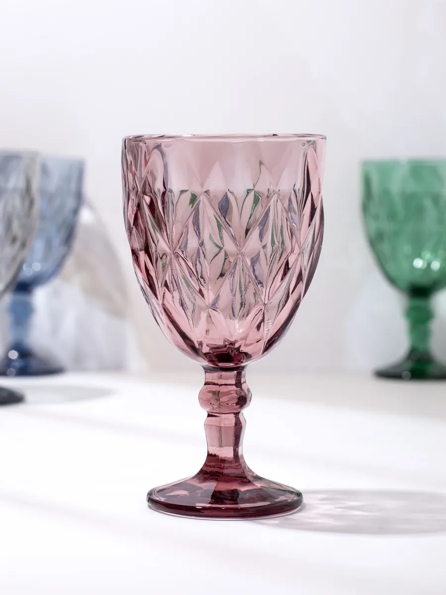 Aura Of Bohemia 324 Ml Renkli 4'lü Şarap Bardağı Seti 226166608 Gri