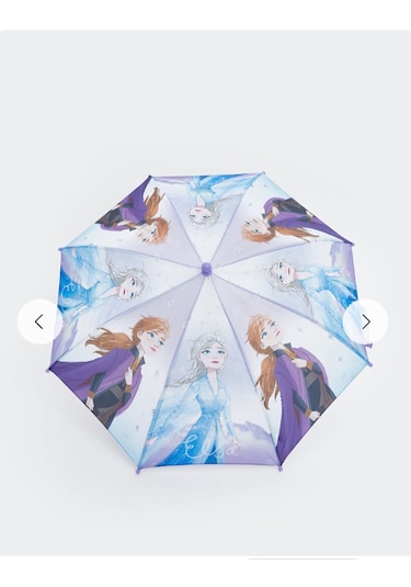 Frozen Lisanlı Kız Çocuk Şemsiye Çok Renkli