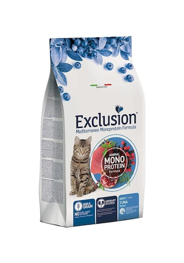 Exclusion Monoprotein Ton Balıklı Düşük Tahıllı Yetişkin Kedi Maması 12 KG