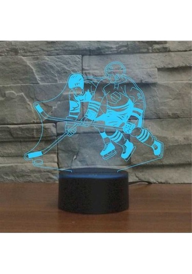 Ganzhoushop Versiyonu Uzaktan Kumandalı Renkli Oynama Masa Led Lambası, Işığı Hokeyi Görüş Çatlak Buz 3d Sahne Dekor Aydınlatma Çok Renkli