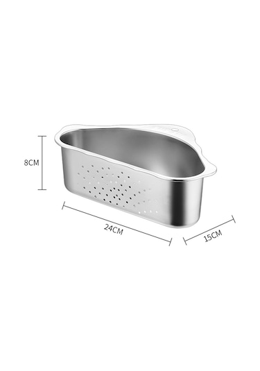 Suntek Lavabo Süzgeci Sepeti Çok Fonksiyonlu Köşe Lavabo